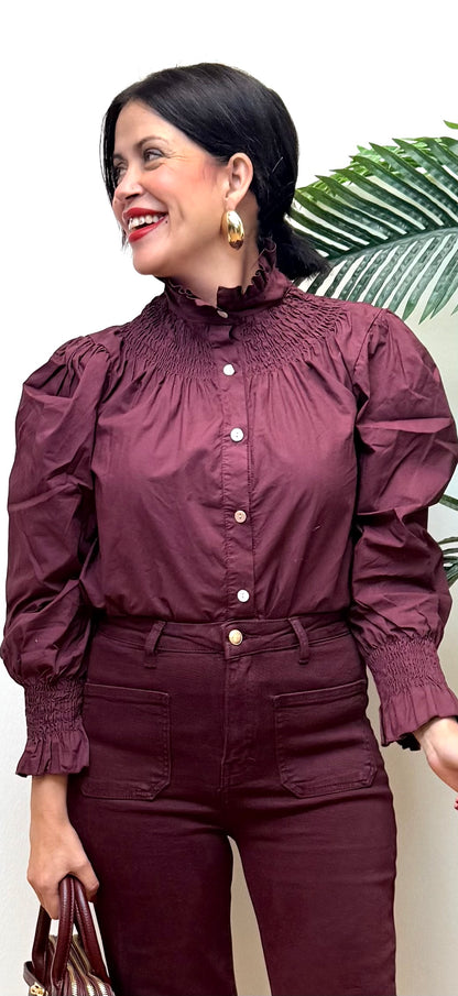 Camisa burdeos Alejandra