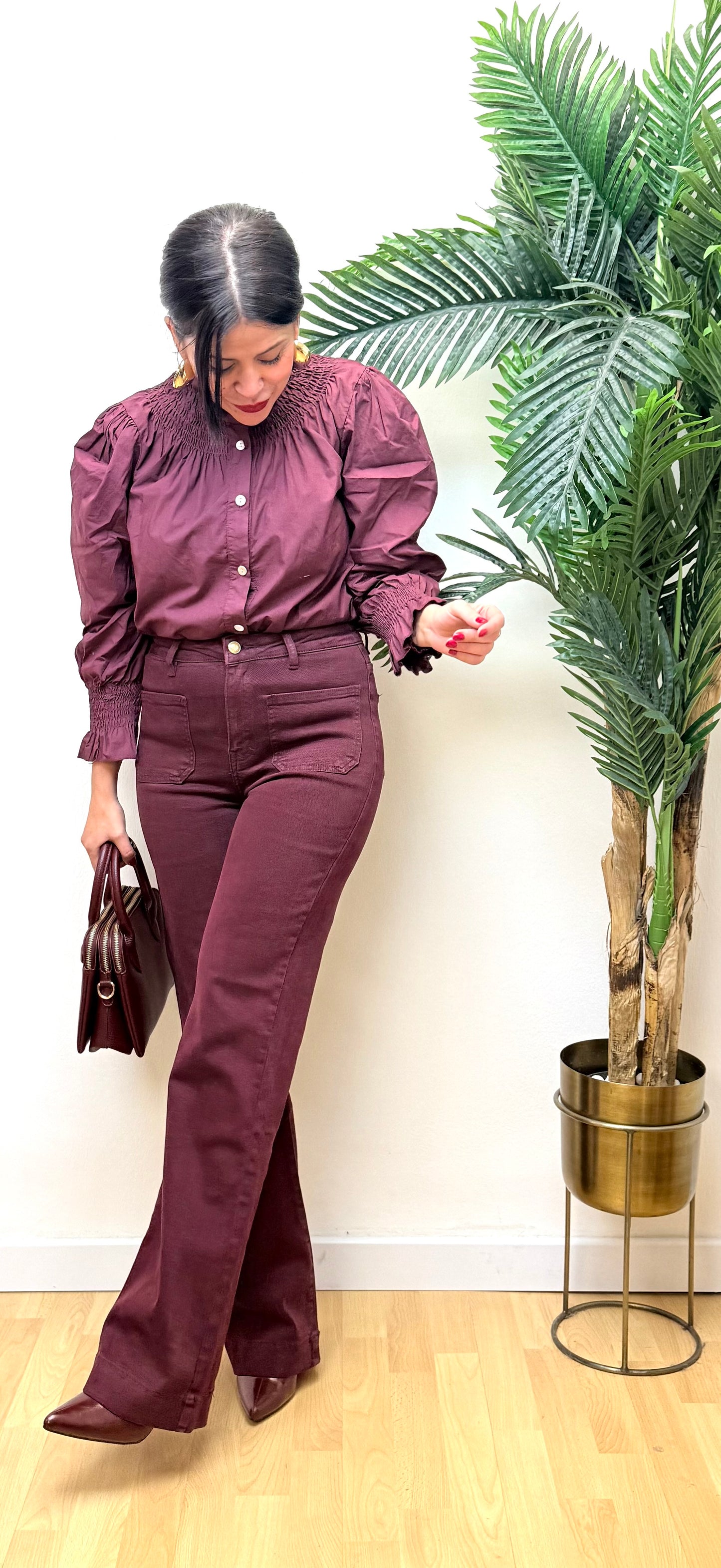 Camisa burdeos Alejandra