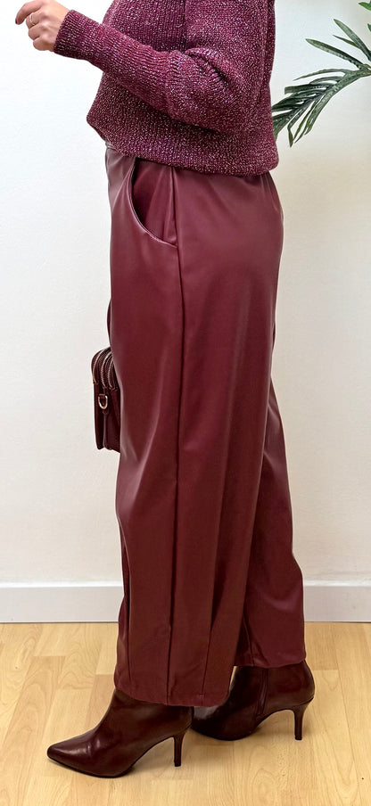 Pantalón polipiel Burdeos Brenda