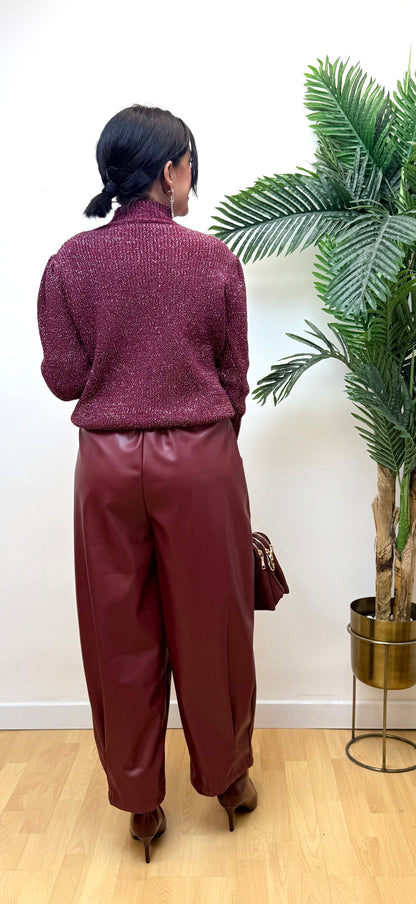 Jersey brillis Olivia burdeos