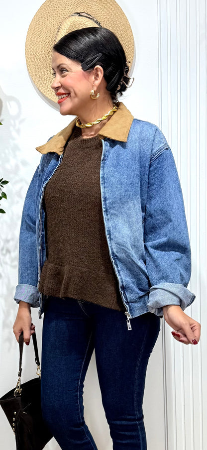 Chaqueta denim combi