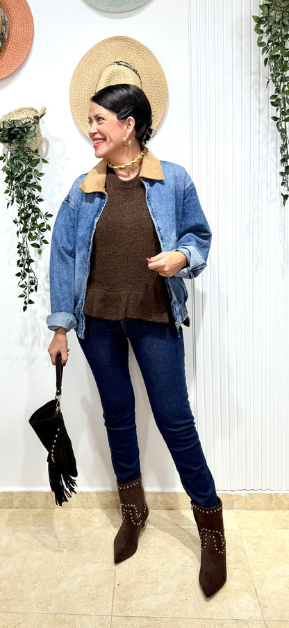 Chaqueta denim combi