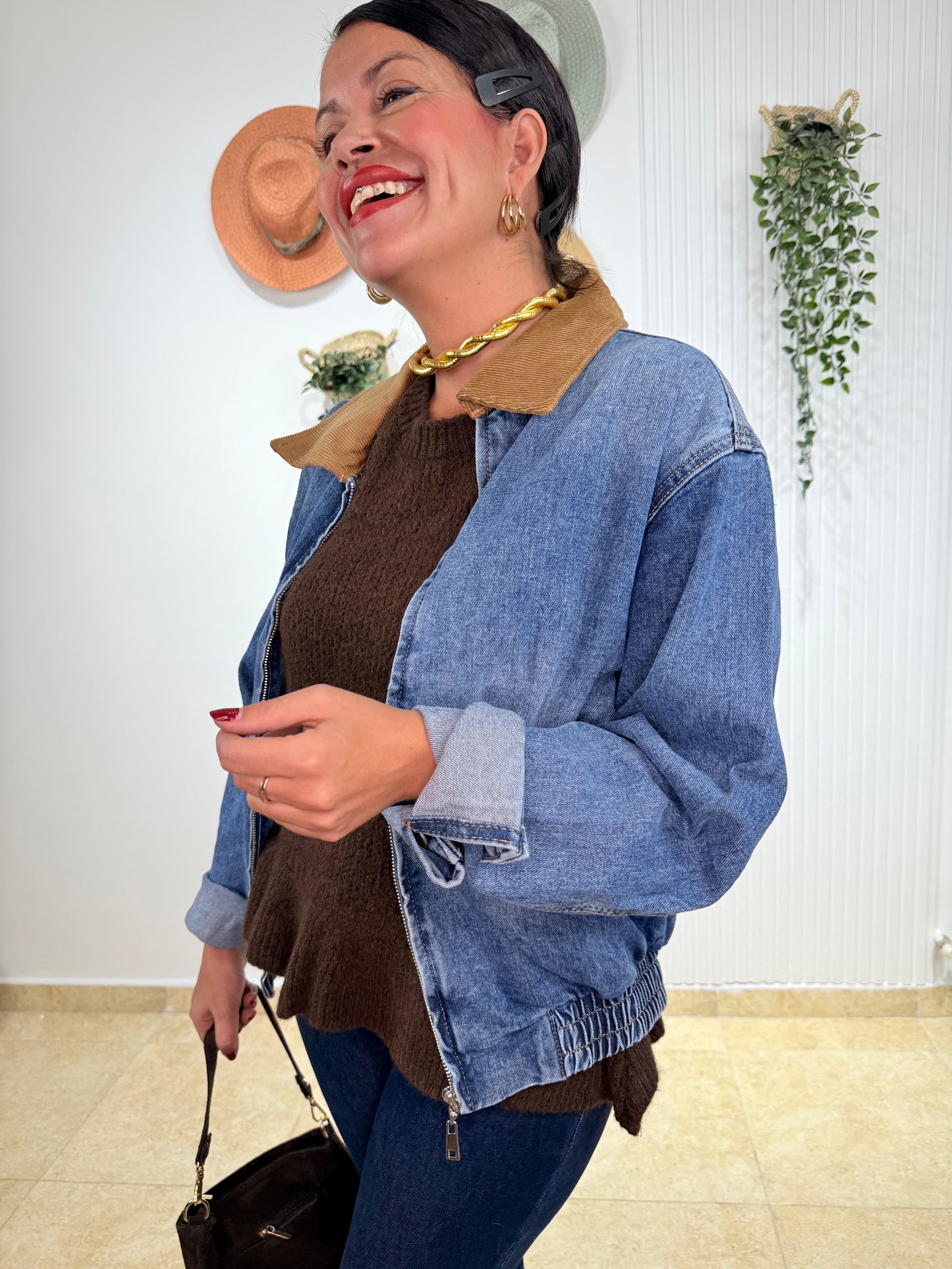 Chaqueta denim combi