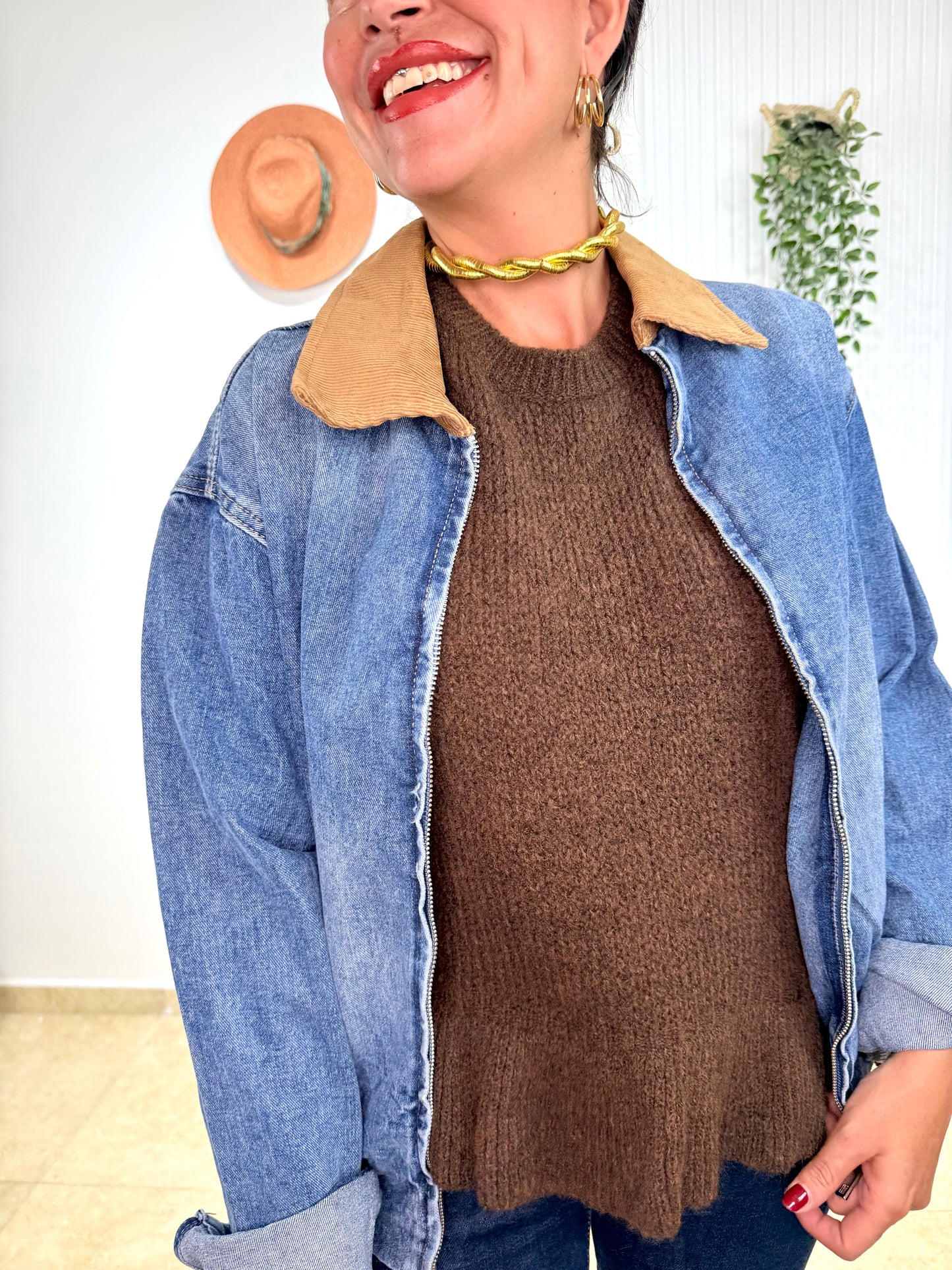 Chaqueta denim combi