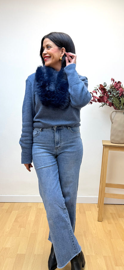 Jersey Hombreras Azul vaquero