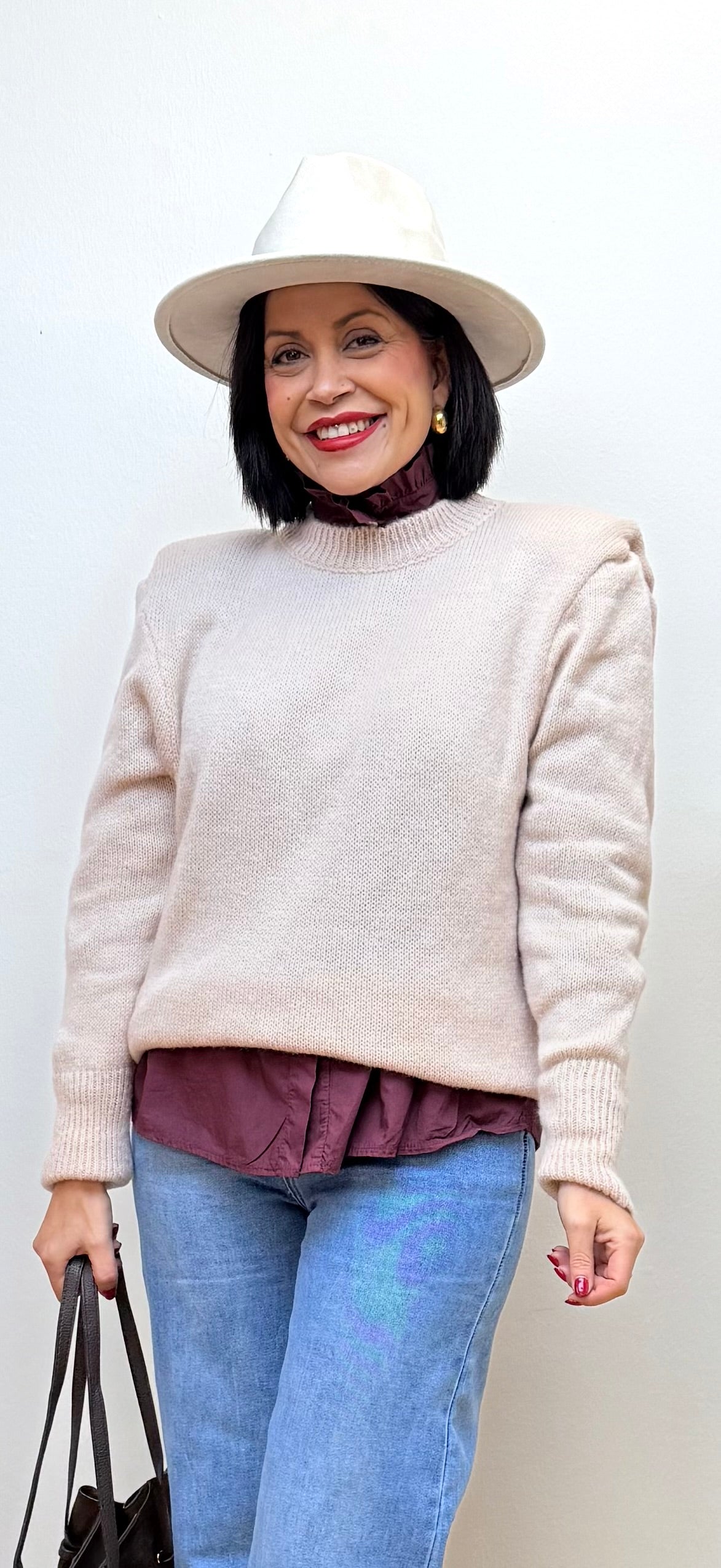 Jersey Hombreras Rosita Empolvado