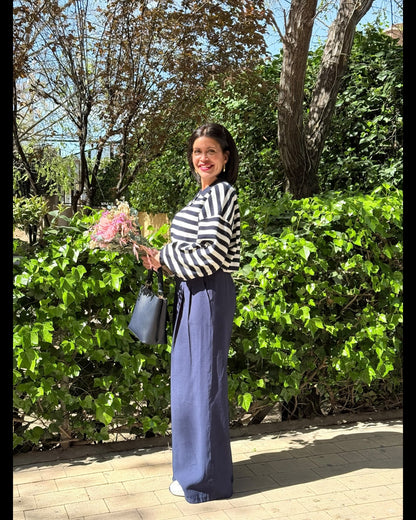 Polo rayas azul y blanco