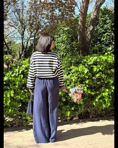 Polo rayas azul y blanco