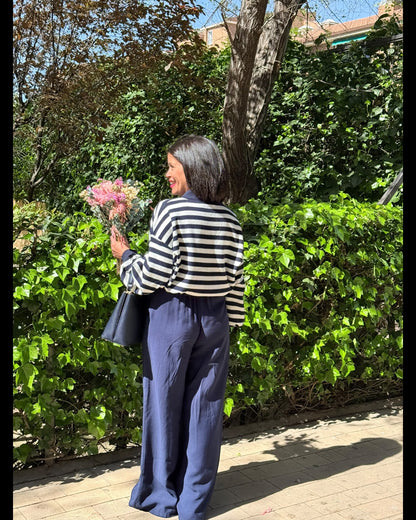 Polo rayas azul y blanco