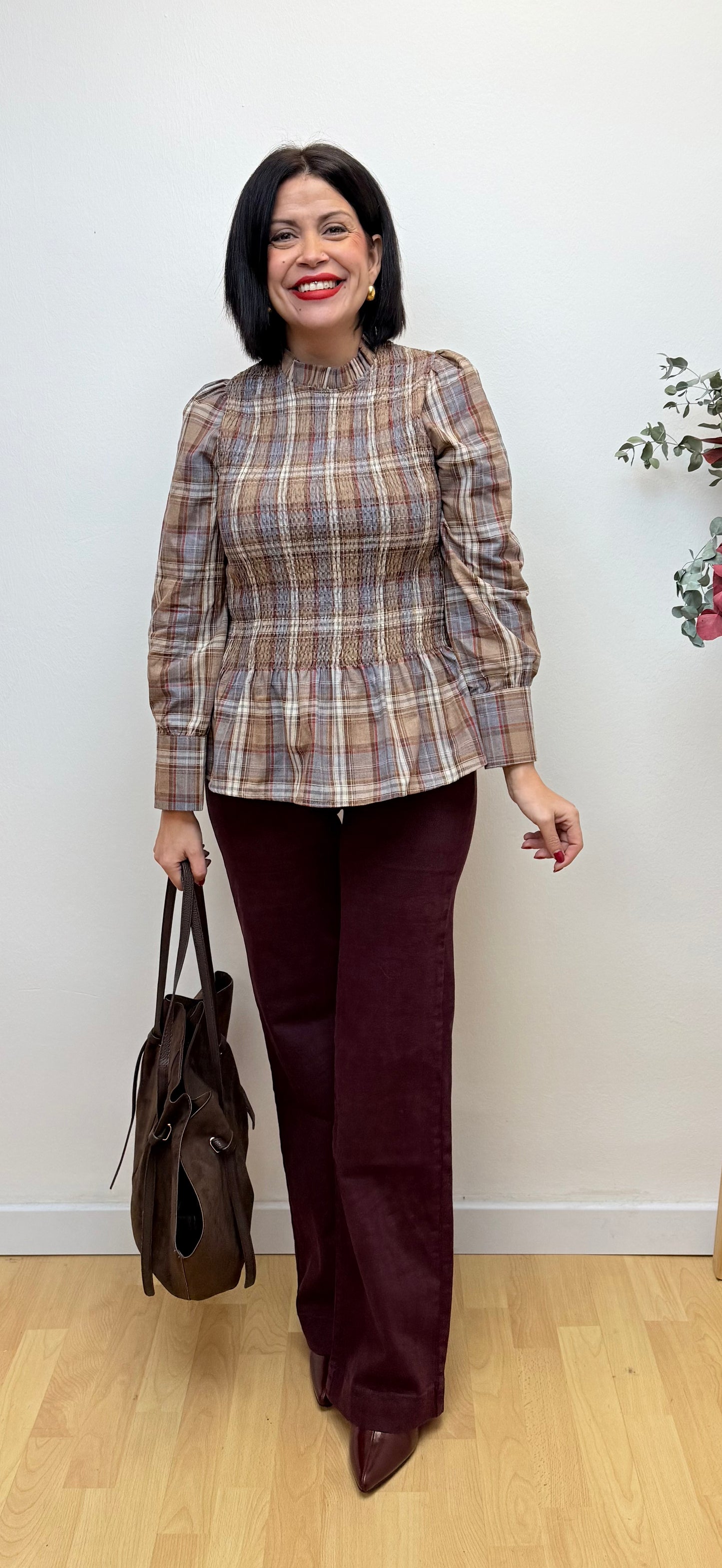 Blusa Marina cuadras