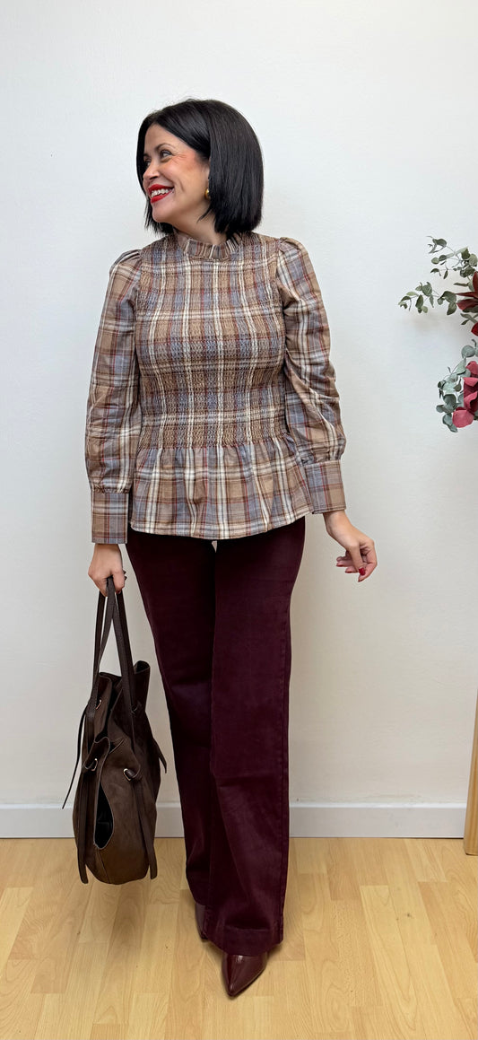 Jeans flare burdeos Elsa