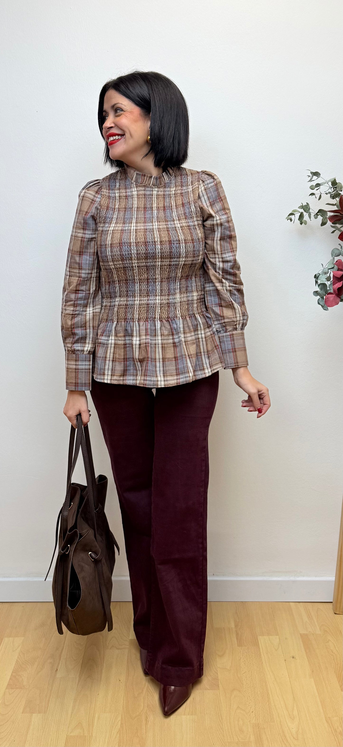 Blusa Marina cuadras