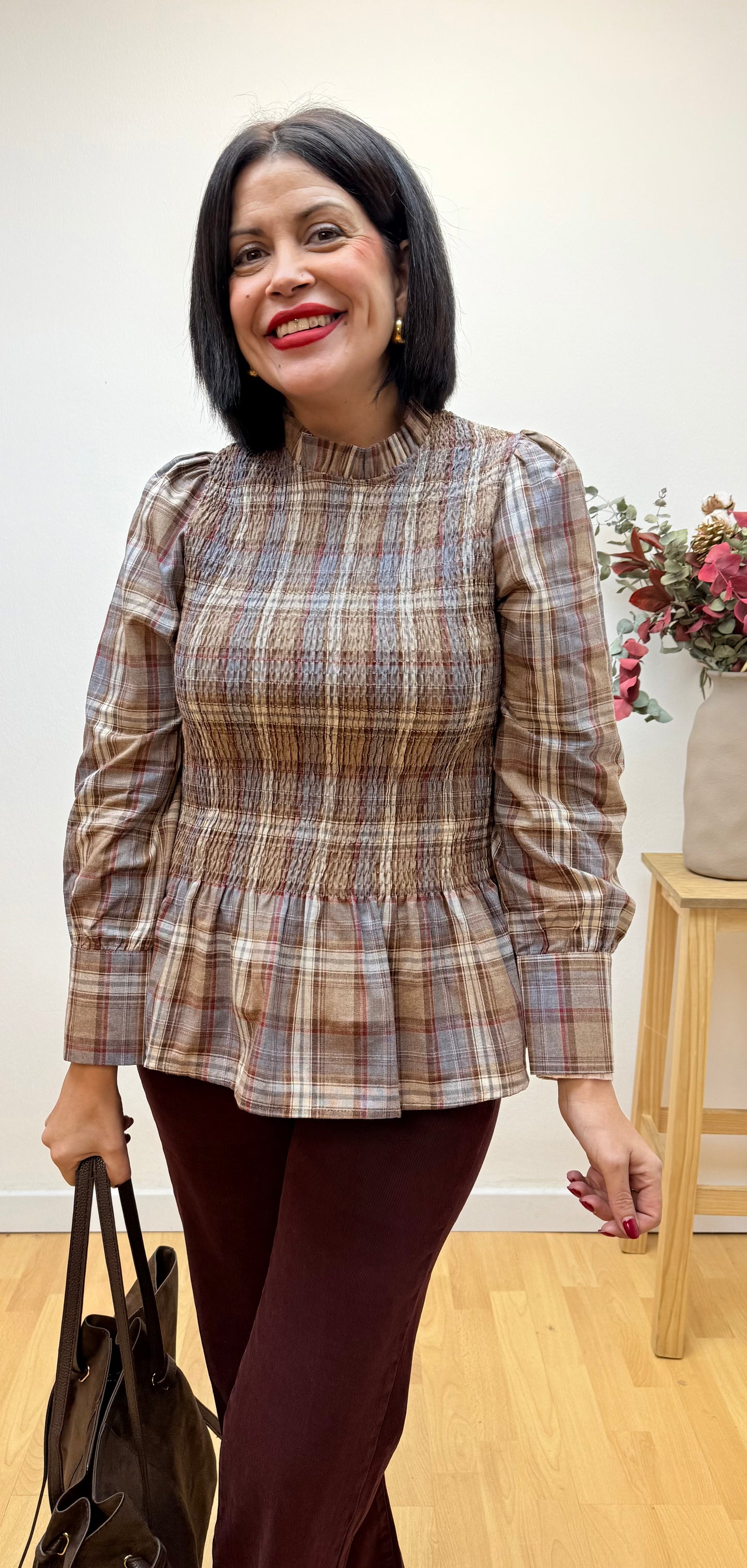 Blusa Marina cuadras