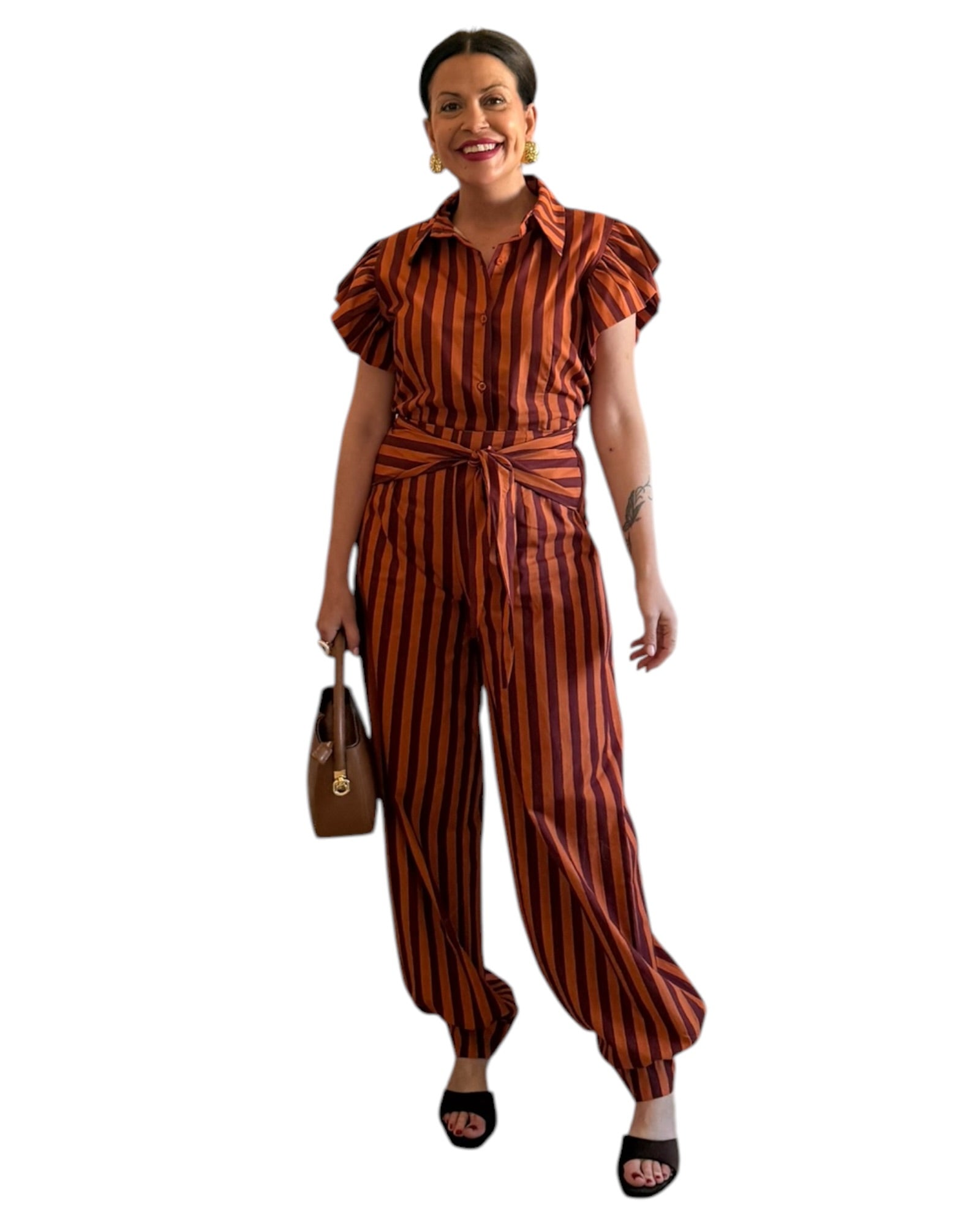 Conjunto burdeos- naranja - AC