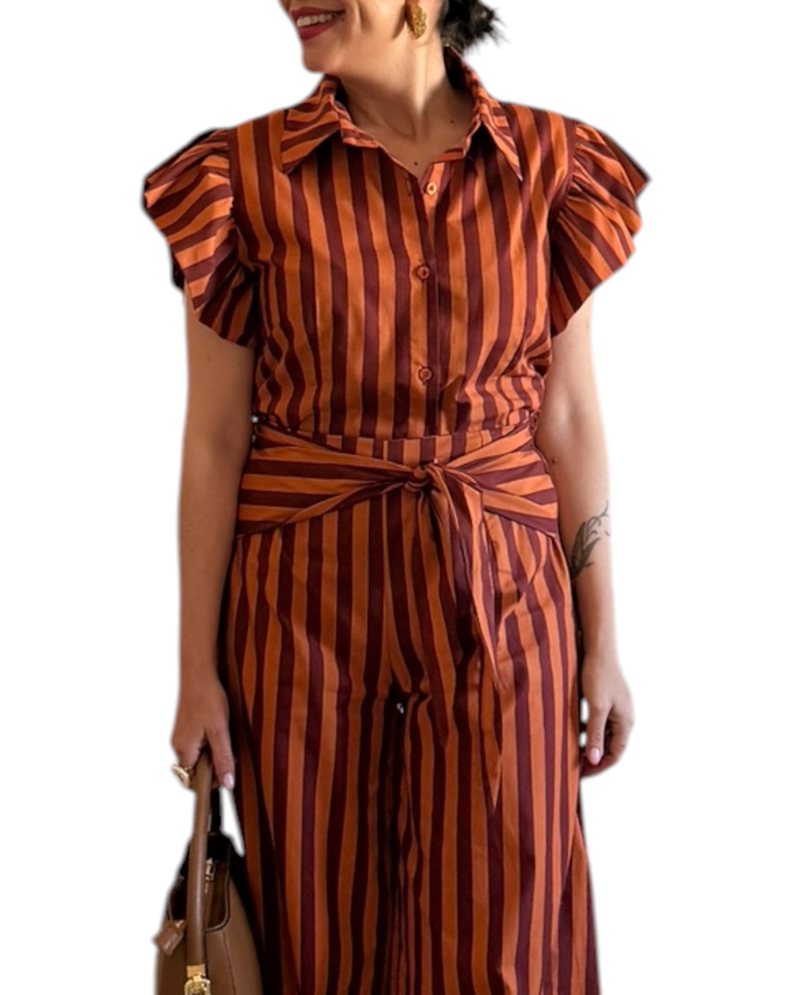 Conjunto burdeos- naranja - AC