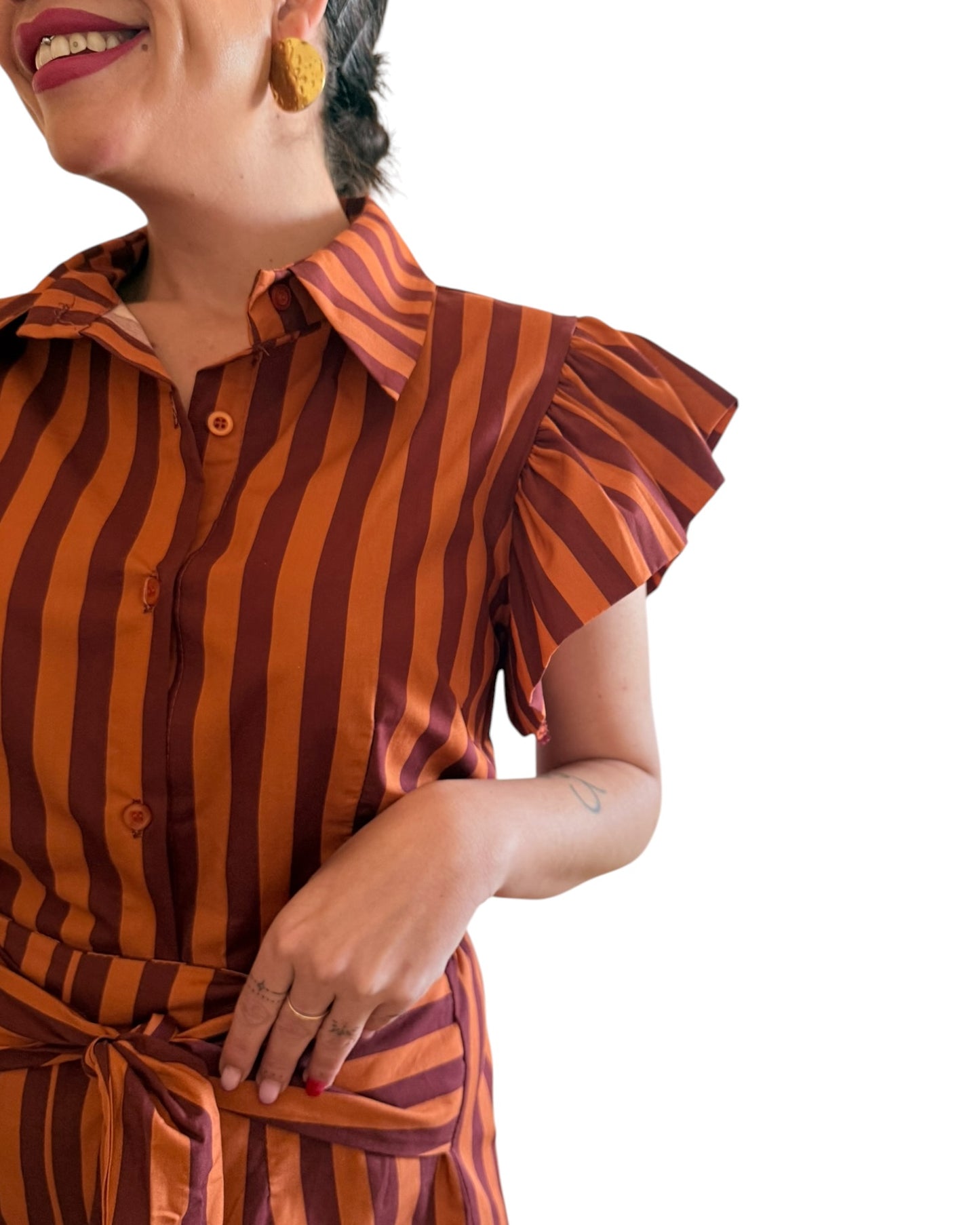 Conjunto burdeos- naranja - AC