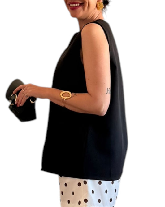 Chaleco cruzado negro