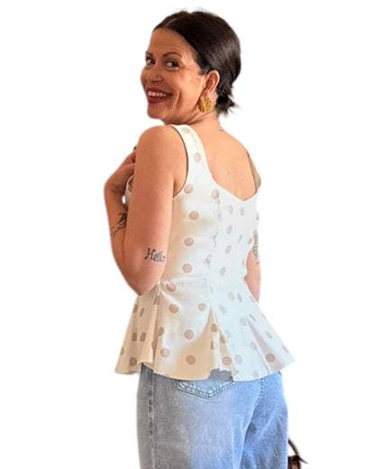 Top lunares peplum - AC