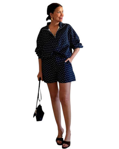 Conjunto Lunares azul marino - AC
