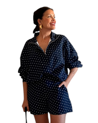 Conjunto Lunares azul marino - AC