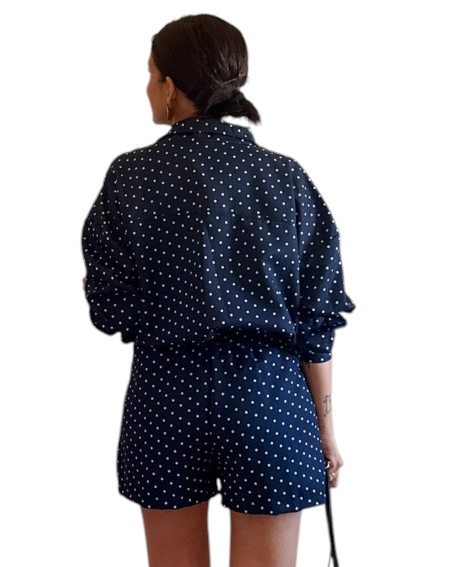 Conjunto Lunares azul marino - AC