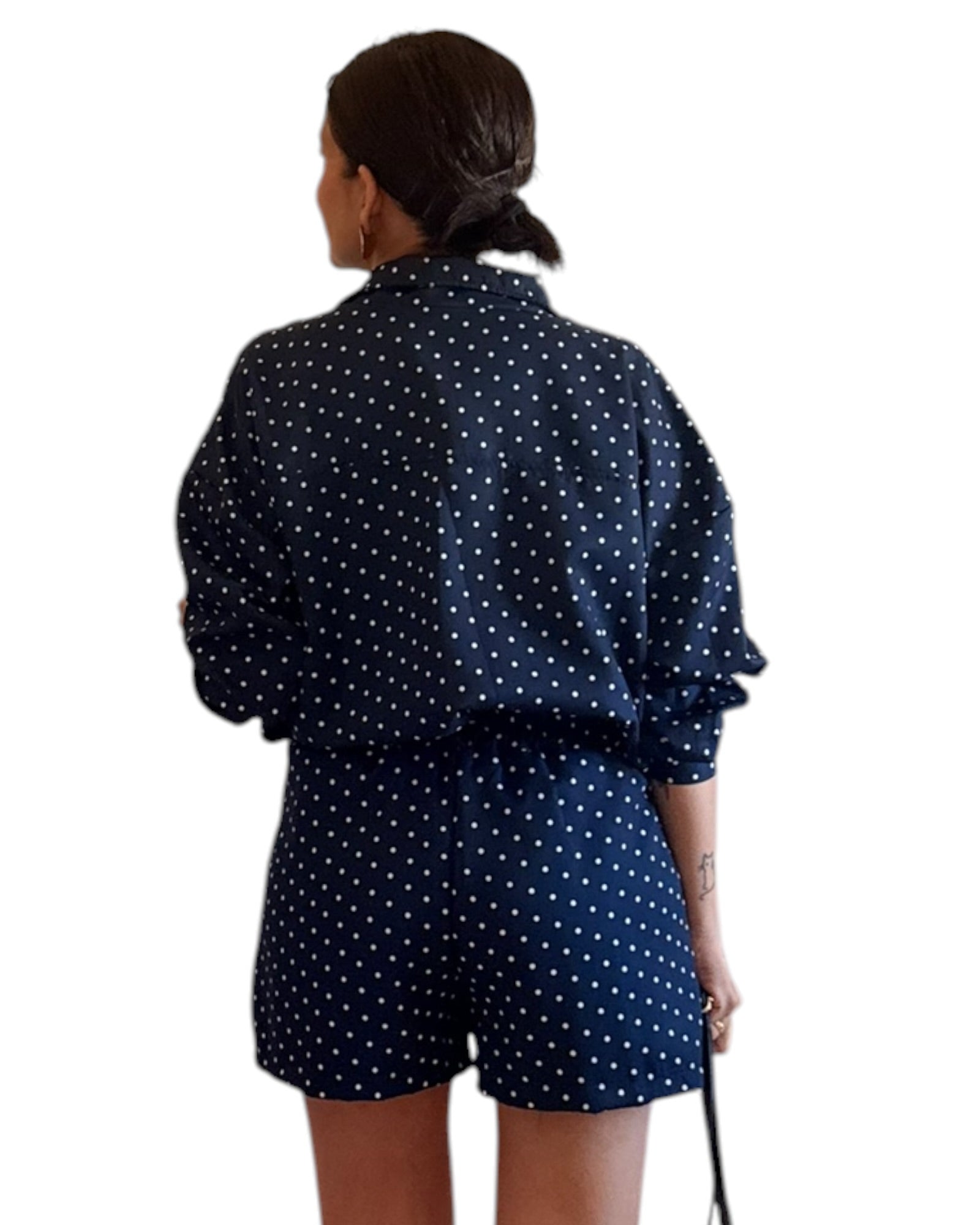 Conjunto Lunares azul marino - AC
