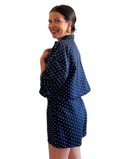 Conjunto Lunares azul marino - AC