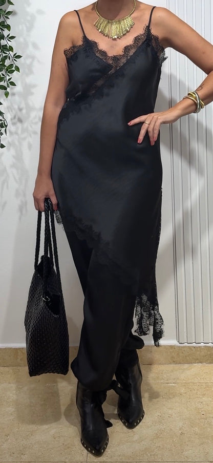 Vestido/ top lencero negro