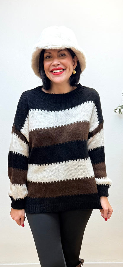 Jersey rayas negro Manuela.