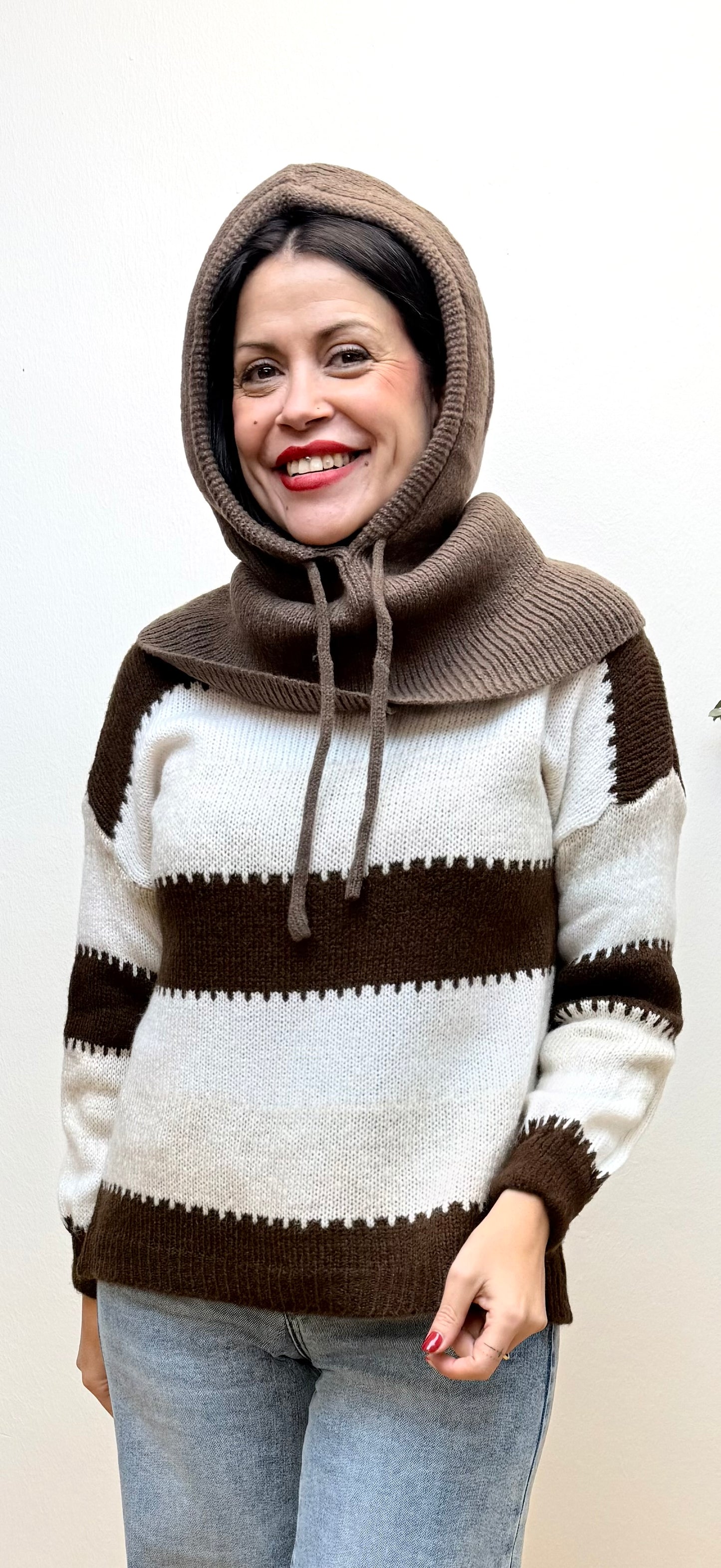 Jersey rayas chocolate Manuela