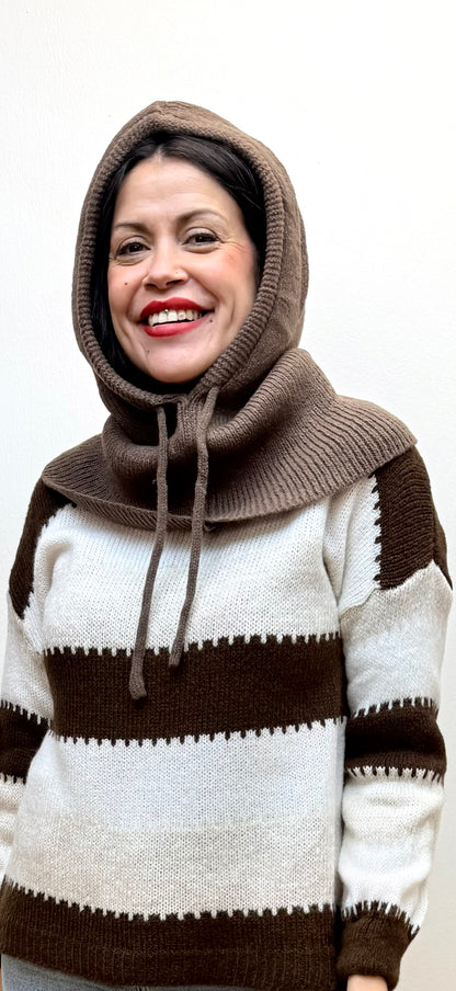 Jersey rayas chocolate Manuela