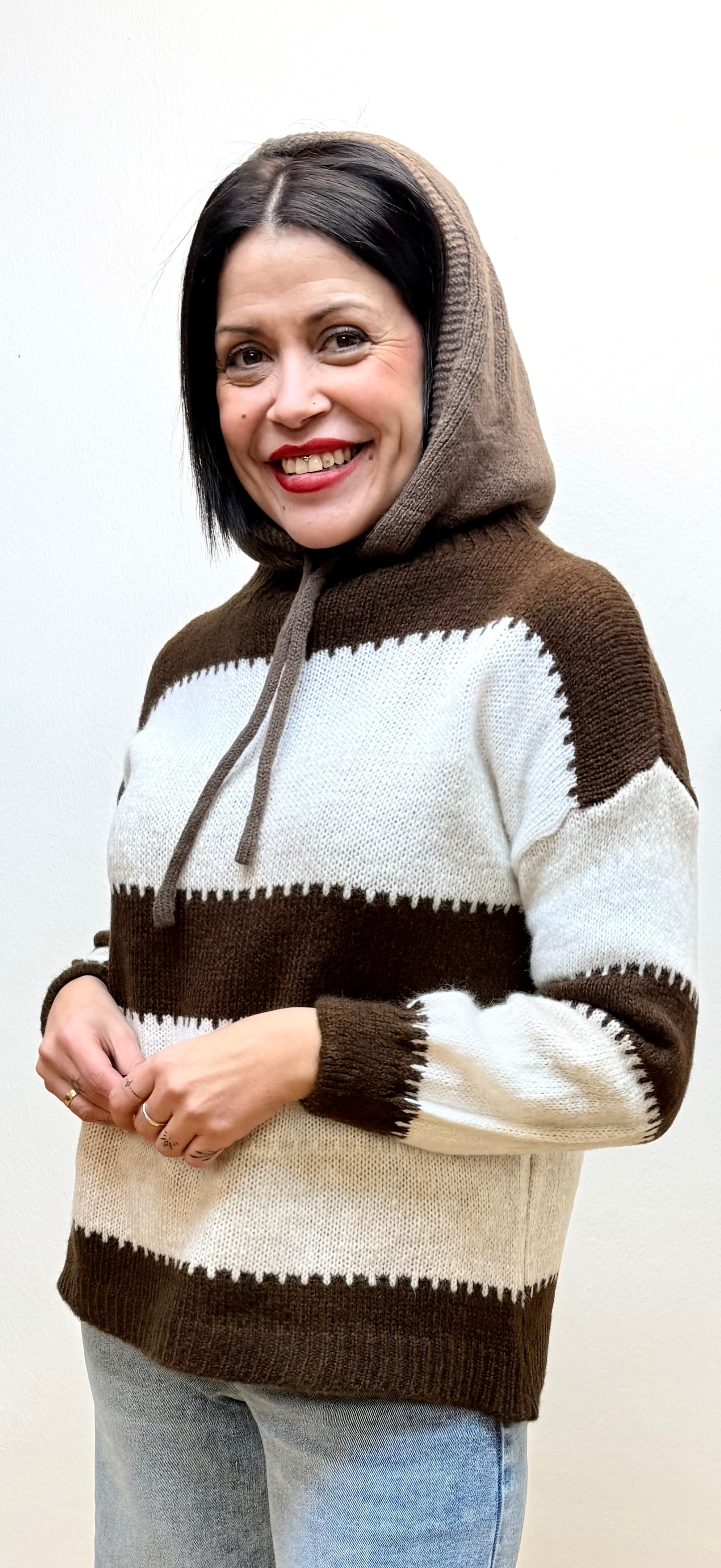 Jersey rayas chocolate Manuela