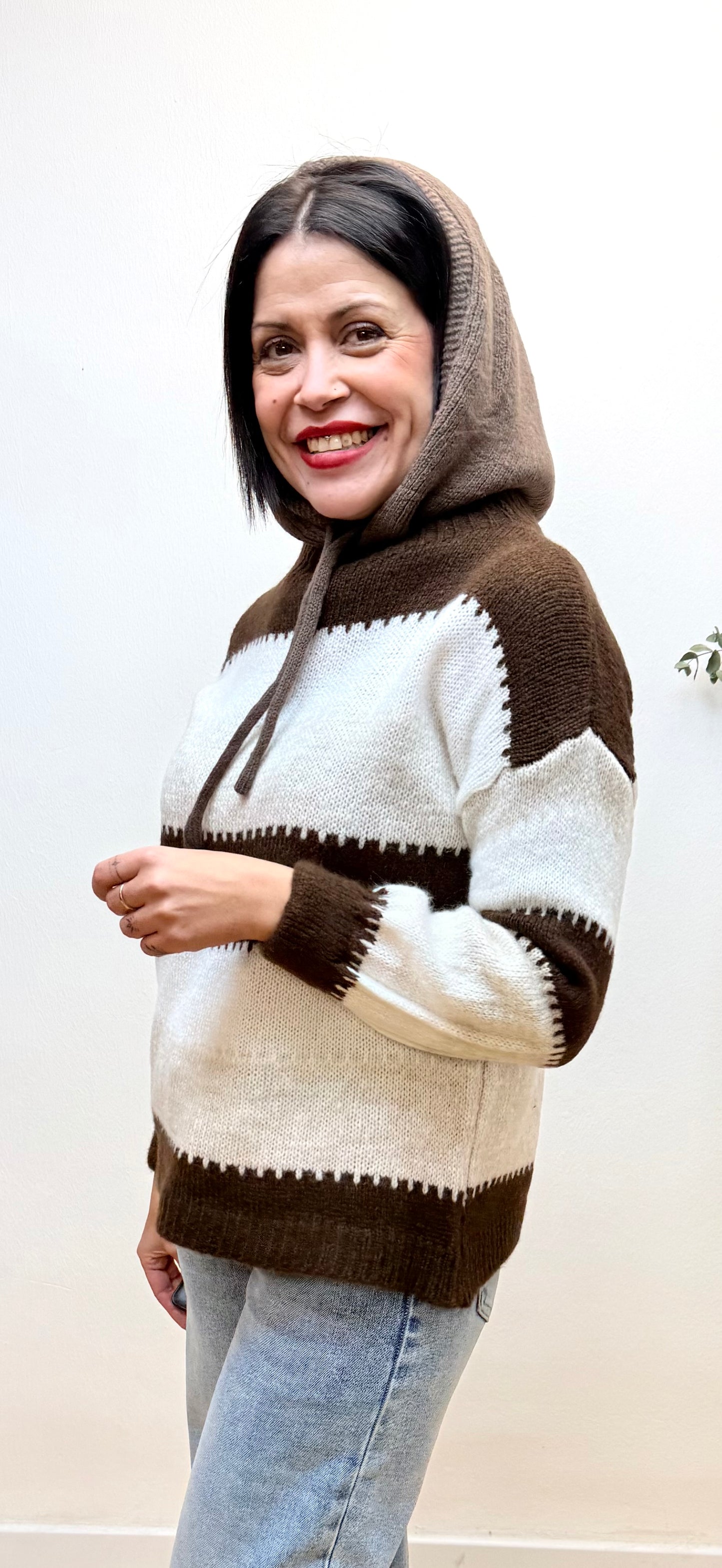 Jersey rayas chocolate Manuela