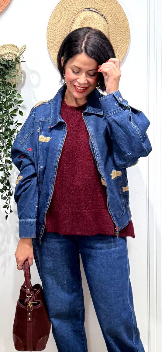 Chaqueta denim dog