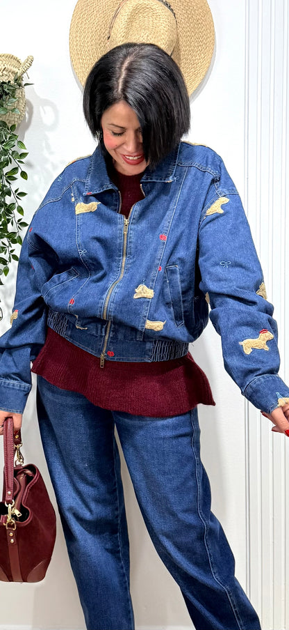 Chaqueta denim dog