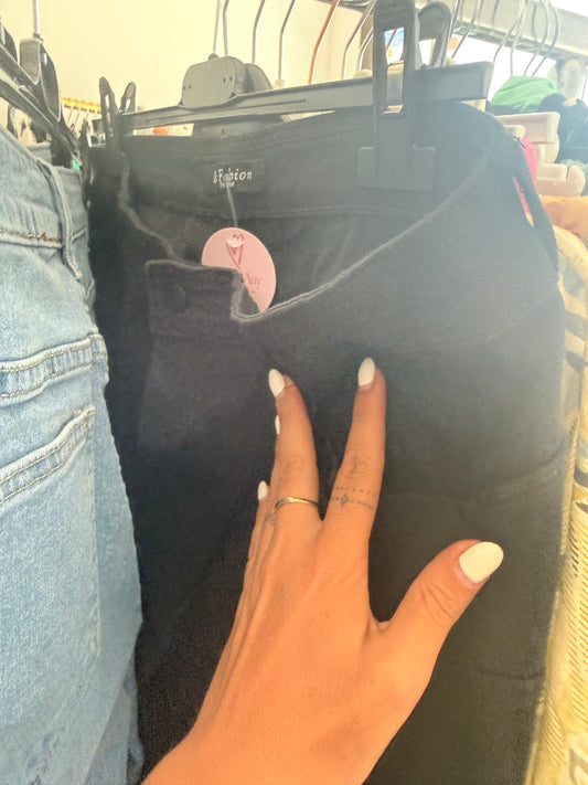 Jeans negros rectos talla xxl