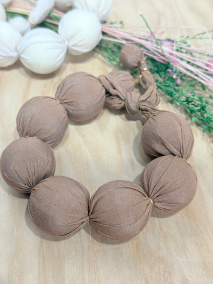 Pulsera Borlones chocolate