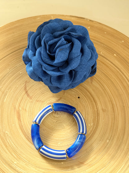 Pulsera rayas azul klein - AC