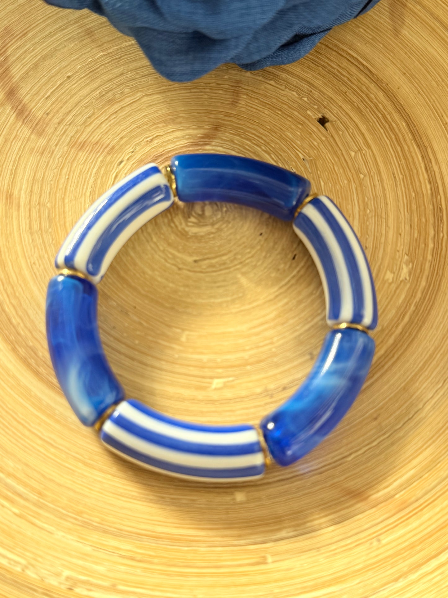 Pulsera rayas azul klein - AC