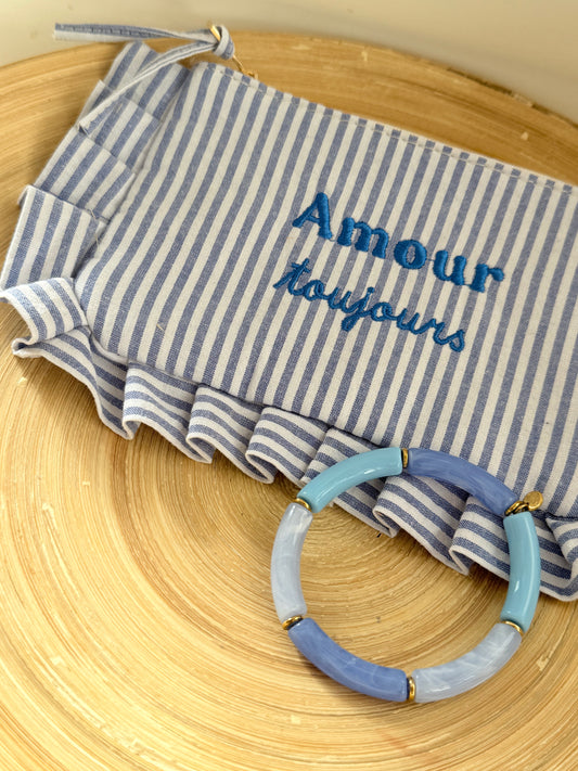 Pulsera combi azul celeste - AC