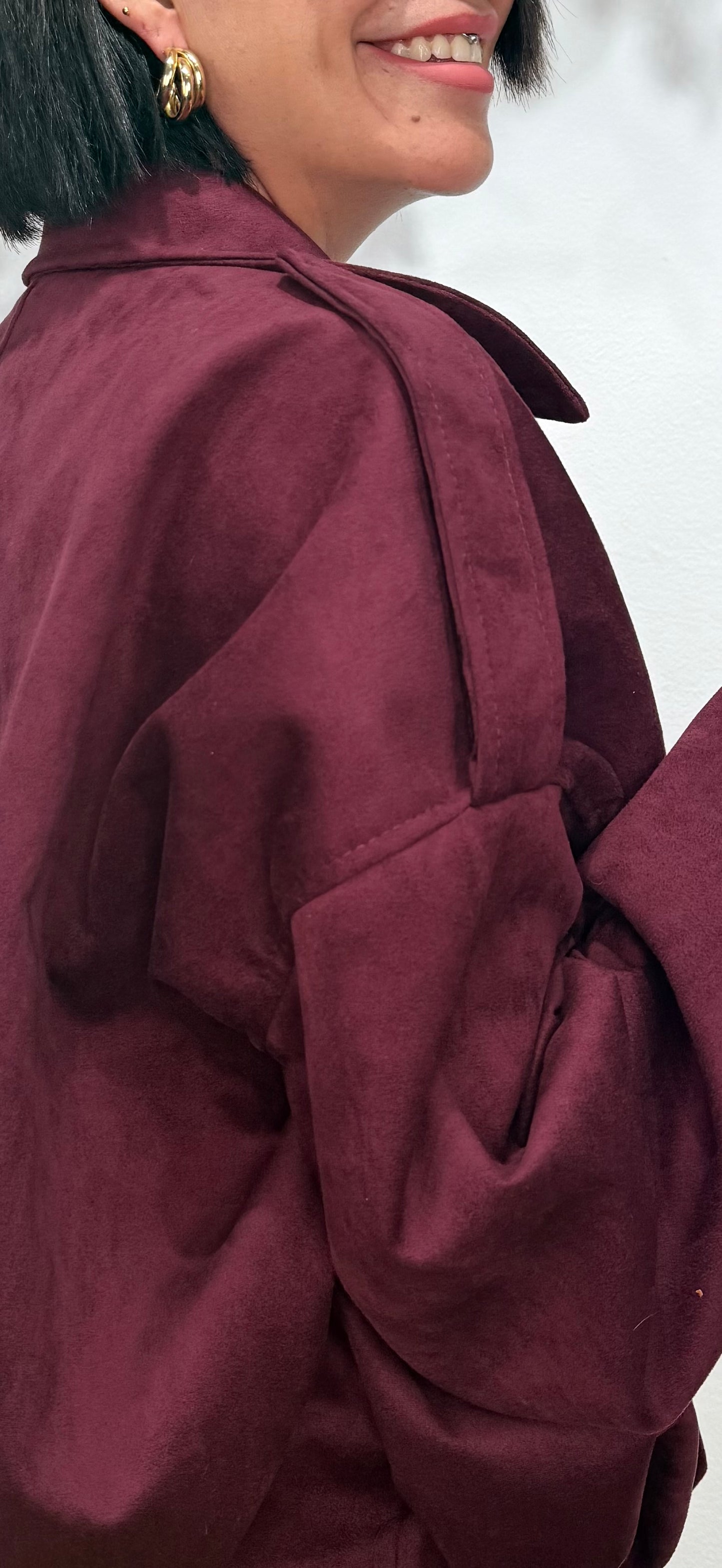 Chaqueta burdeos overize