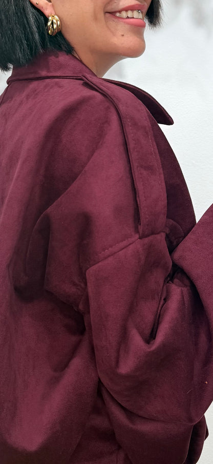 Chaqueta burdeos overize