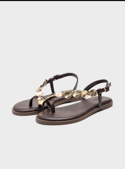 Sandalia monedas chocolate - AC