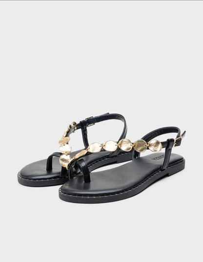 Sandalia monedas negras - AC