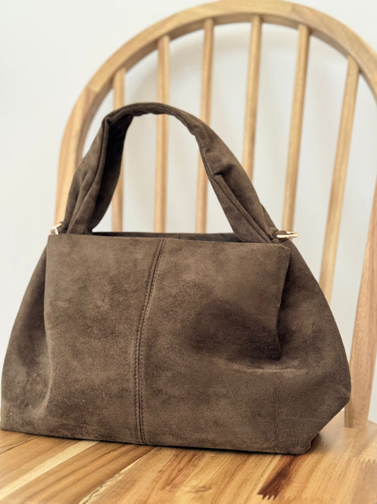 Bolso serraje verde kakhi