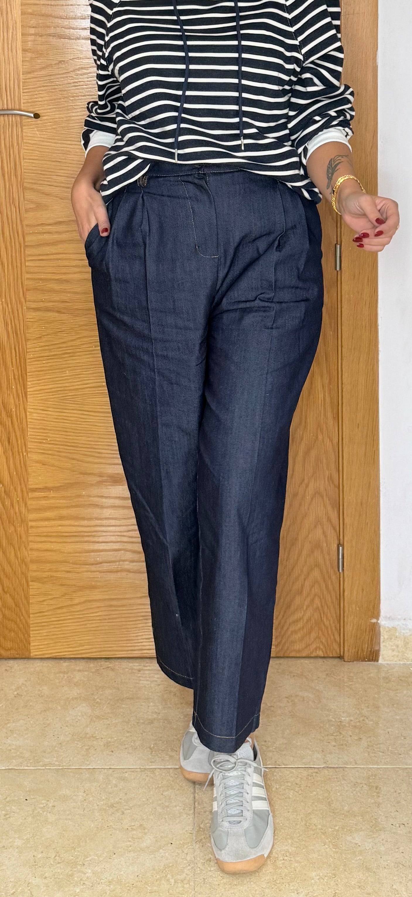 Pantalón vestir denim