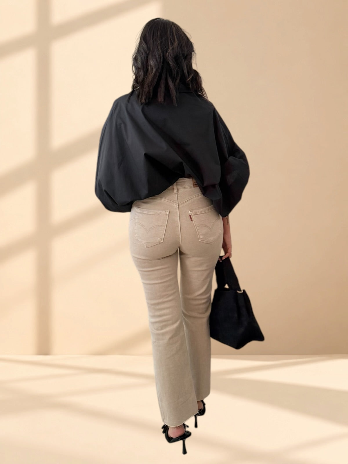 Jeans faja levis beige
