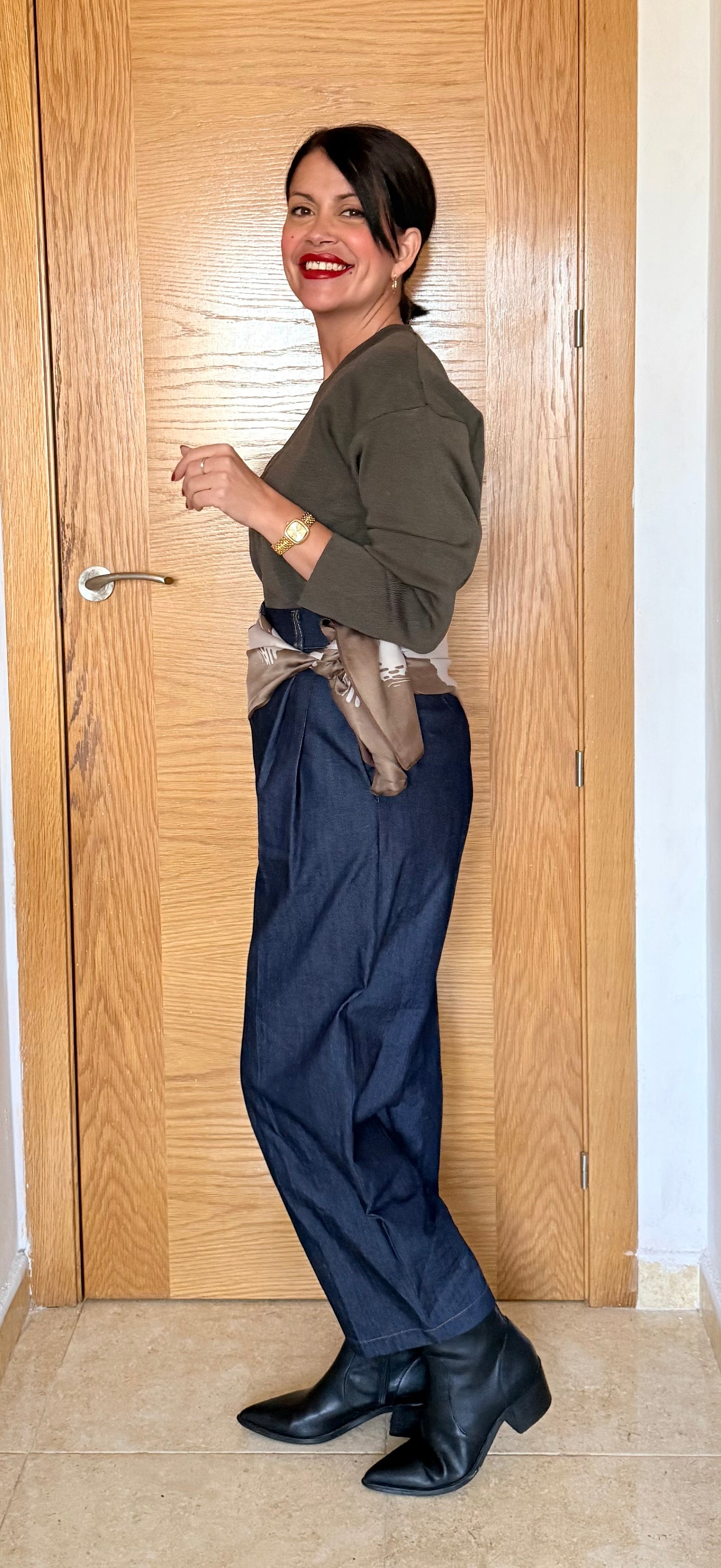 Pantalón vestir denim