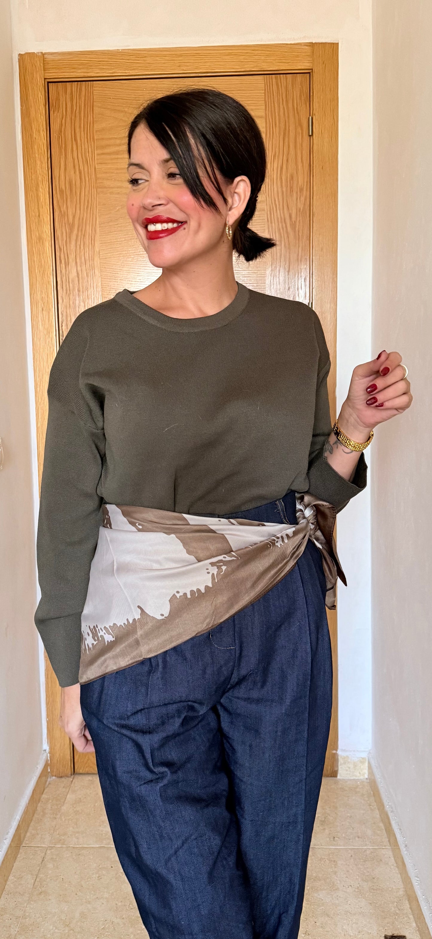 Pantalón vestir denim