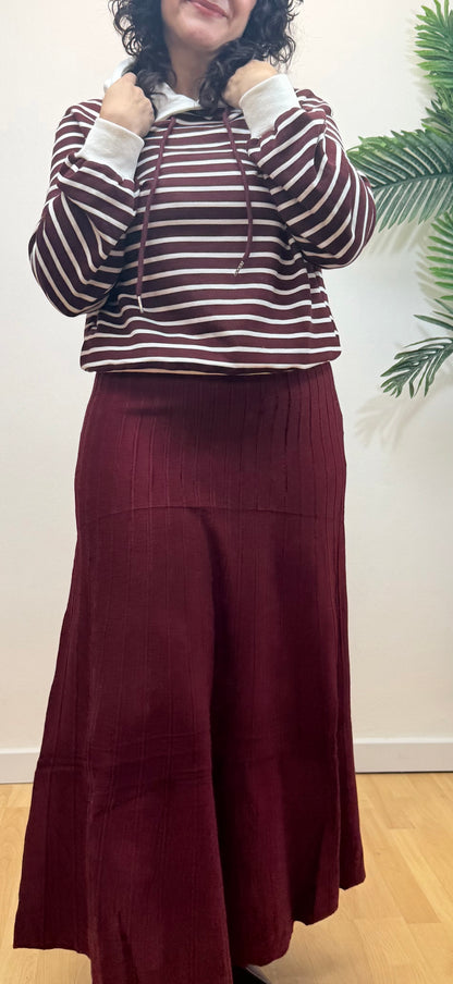 Sudadera Navy burdeos